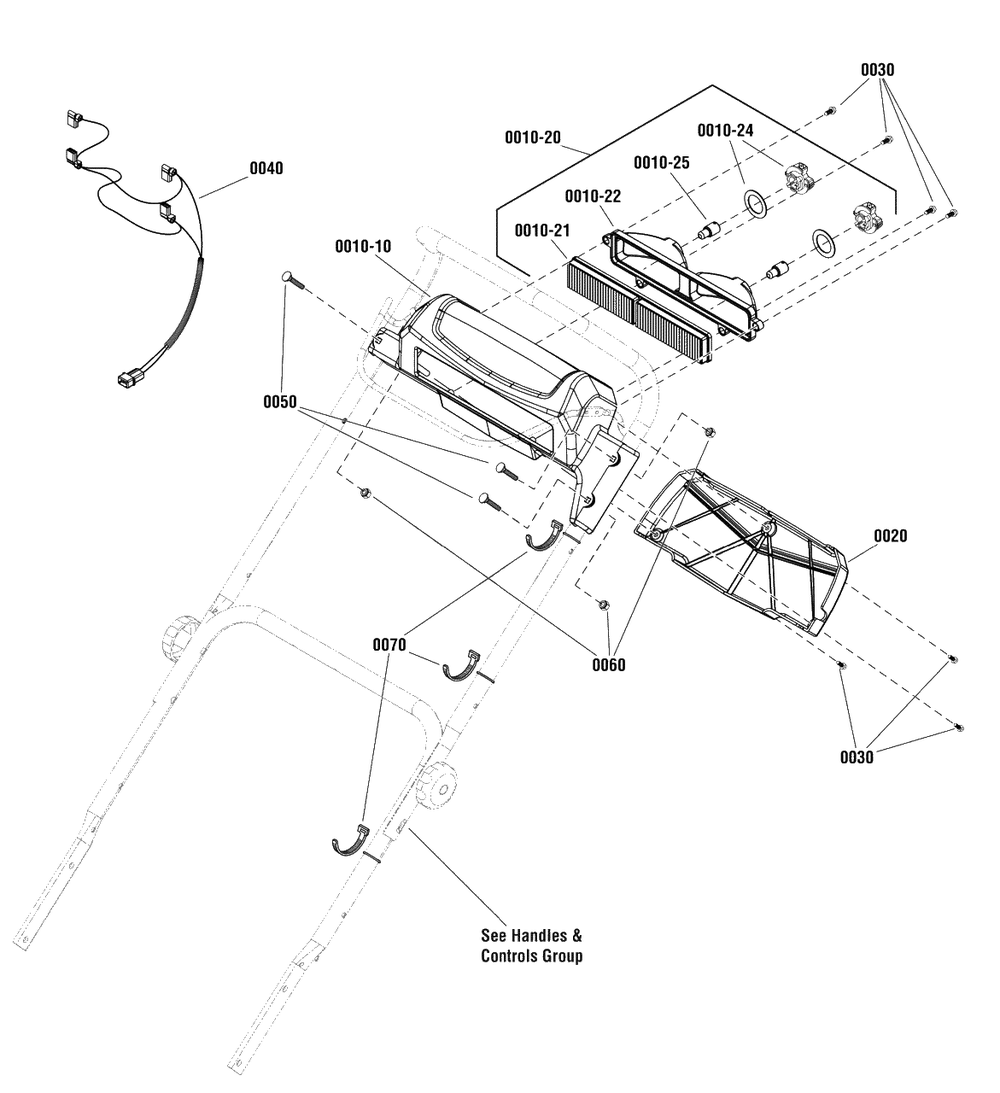 Light Panel Group Diagram and Parts List for 922S (1696162-00)(2012) Briggs and Stratton Snow Blower